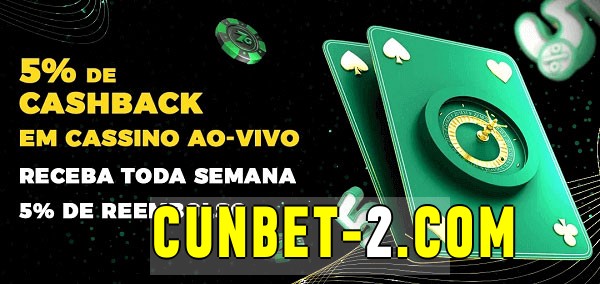 Promoções do cassino ao Vivo cunbet 